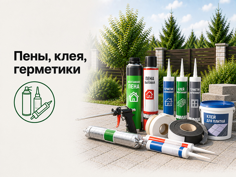 Пены, клея, герметики