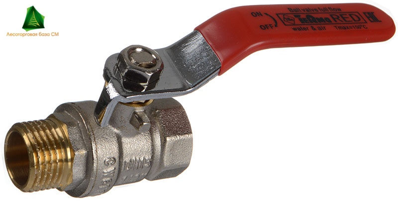 Кран шаров. TeRma RED 1/2" в/н ручка