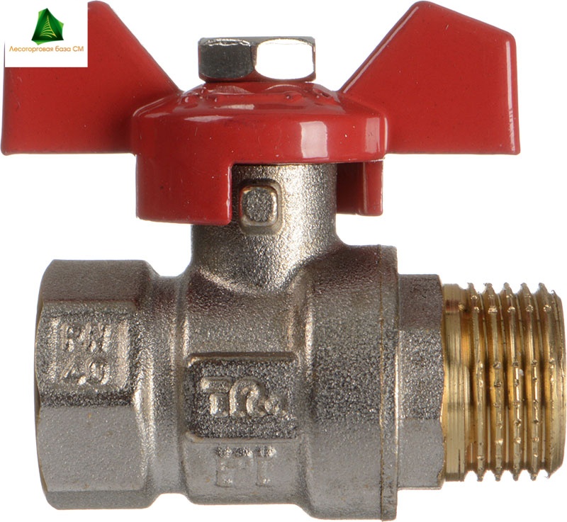 Кран шаров. TeRma RED 3/4" в/н бант
