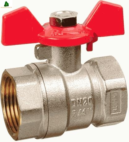 Кран шаровой TeRma RED 1/2" в/в бант 31003