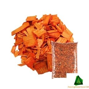 Щепа декоративная оранжевая (меш. 60 л.)