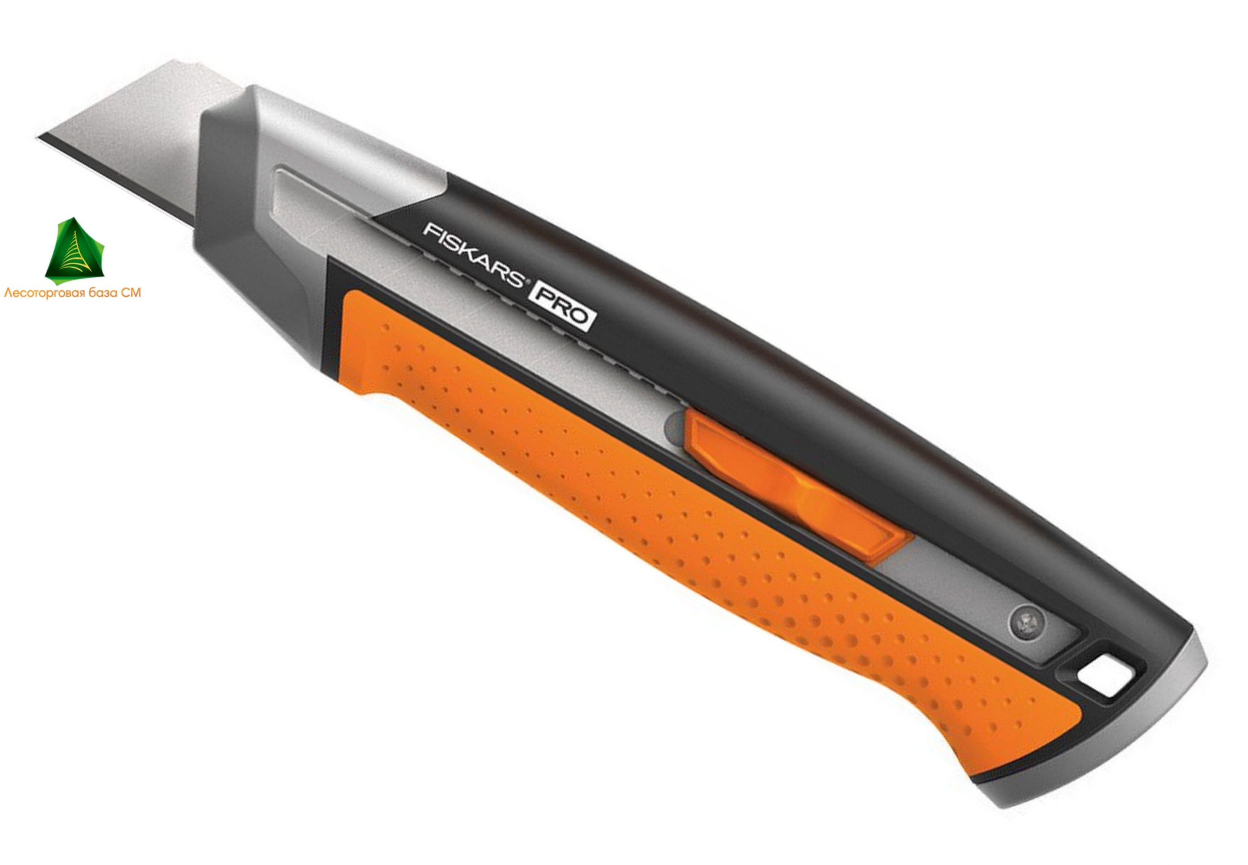 Нож строительный с выдвижным сменным лезвием 25 мм FISKARS CarbonMax 1027228