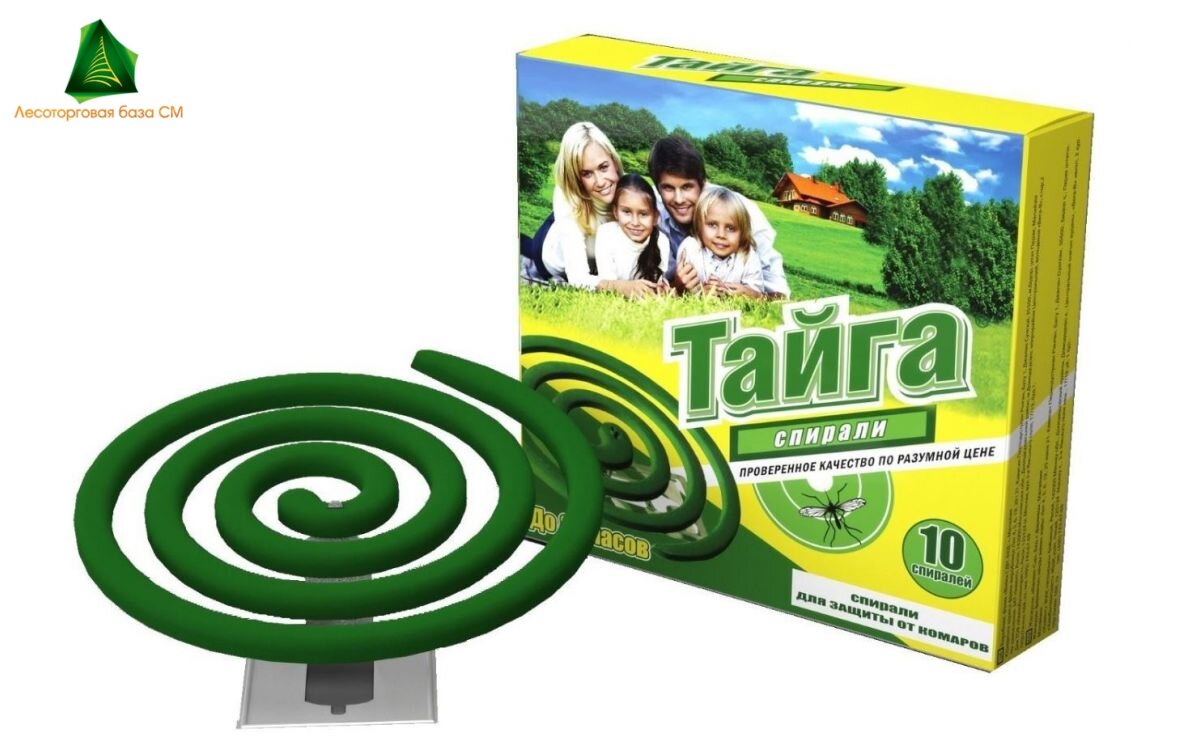Спирали от комаров Тайга б/запаха 10шт/уп ИН-90