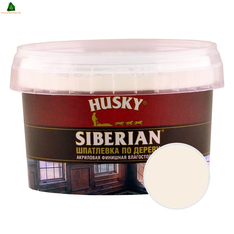 Шпатлевка по дереву Husky 0,4кг белая