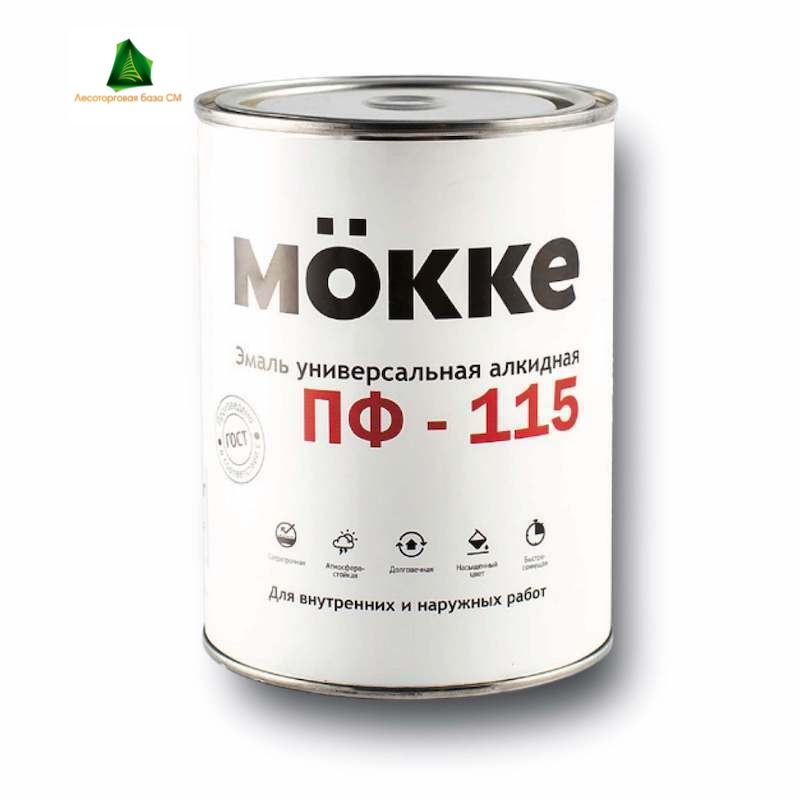 Эмаль алкидная ПФ-115 MÖKKE 1,9 кг белый глянец