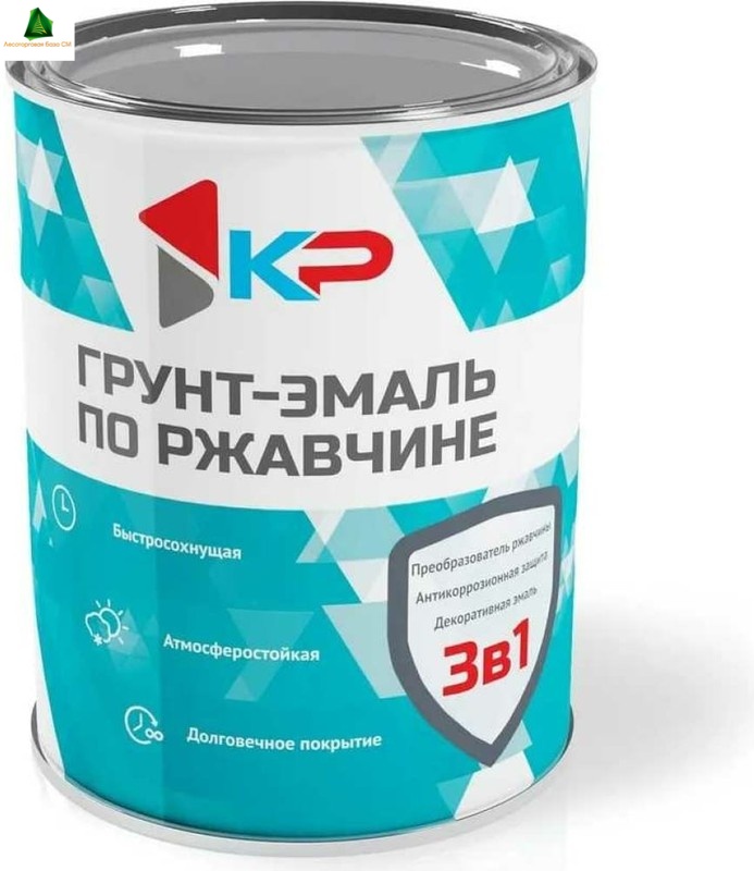 Грунт-эмаль 3-в-1 КР 2,5 кг черная