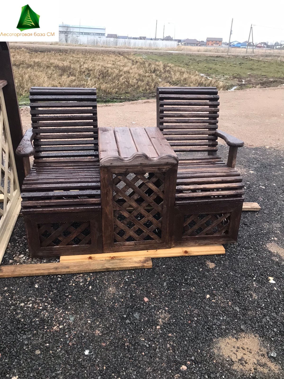 Скамья дачная со столиком "Релакс"