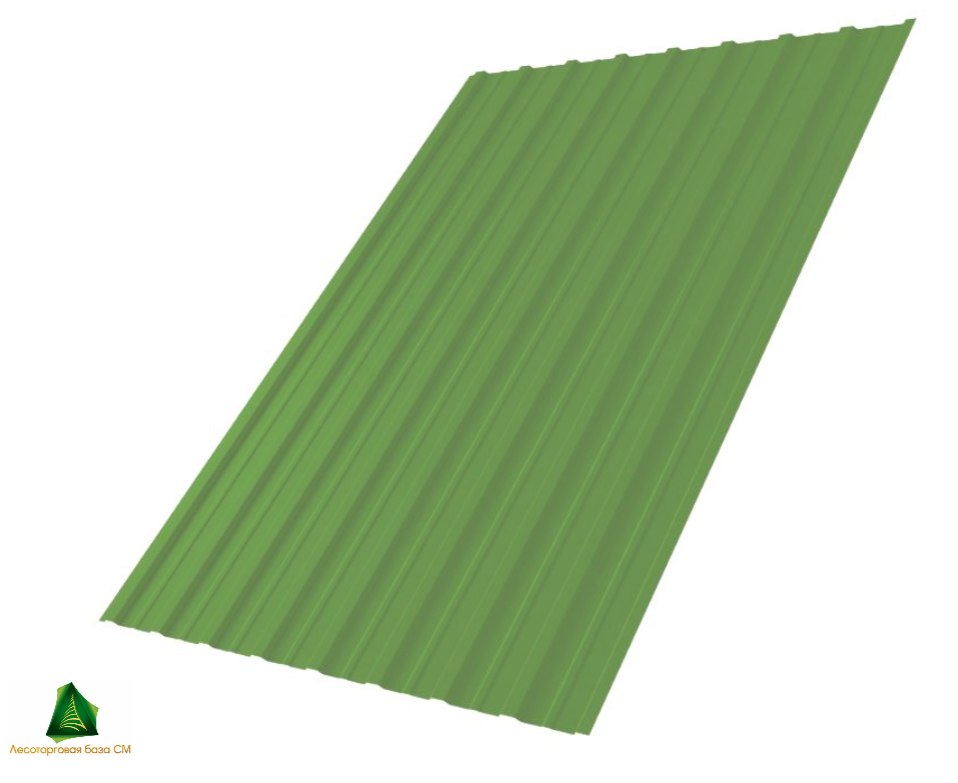 НЕКОНДИЦИЯ Профнастил С-10 1,18*2 м RAL 6027 (светло-зеленый глянец)