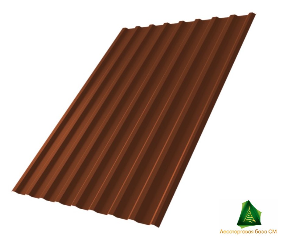 НЕКОНДИЦИЯ Профнастил С-20 1,15*2 м RAL 3009 (оксидно-красный глянец)