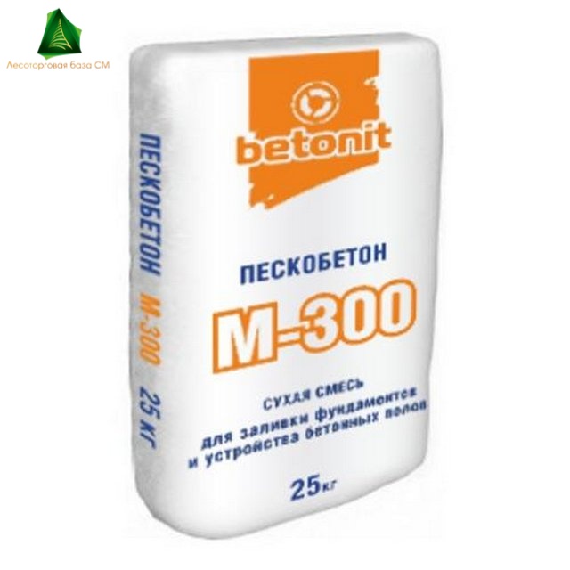 Цементно-песчаная смесь М-300 Бетонит 25кг (в под. 64шт)