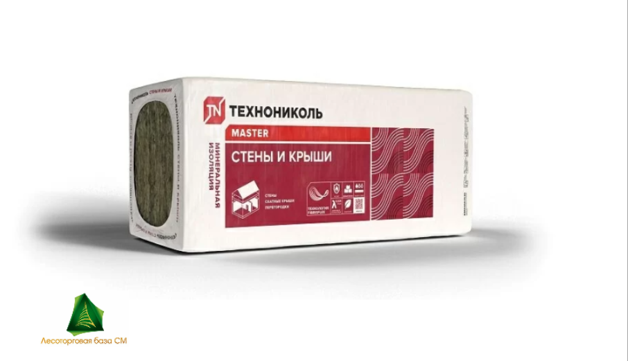 Утеплитель ТЕХНОНИКОЛЬ 34 PN Стены и крыши, 1000x610x100 мм (в упак. 4 плиты), 2,44 м2