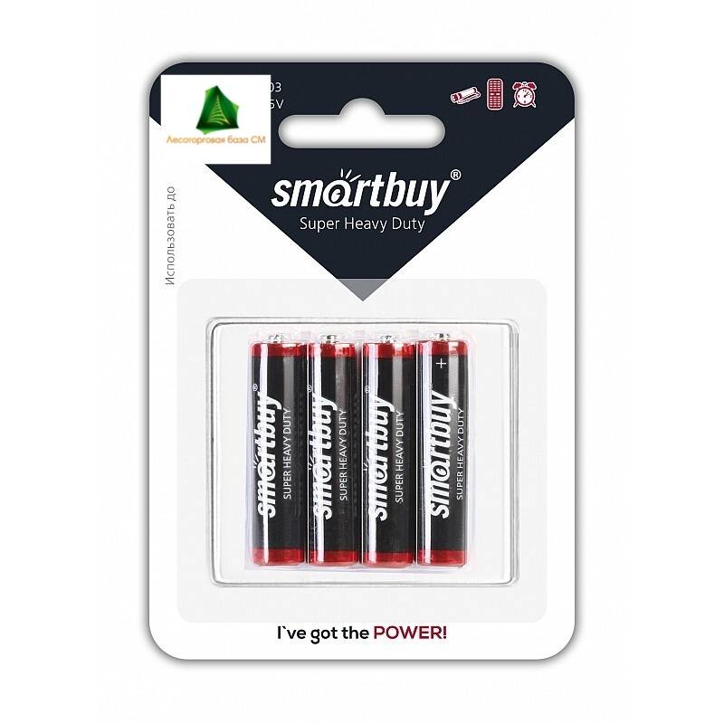 Элемент питания ААА R03 1.5V 4BL Smartbuy 4шт/уп