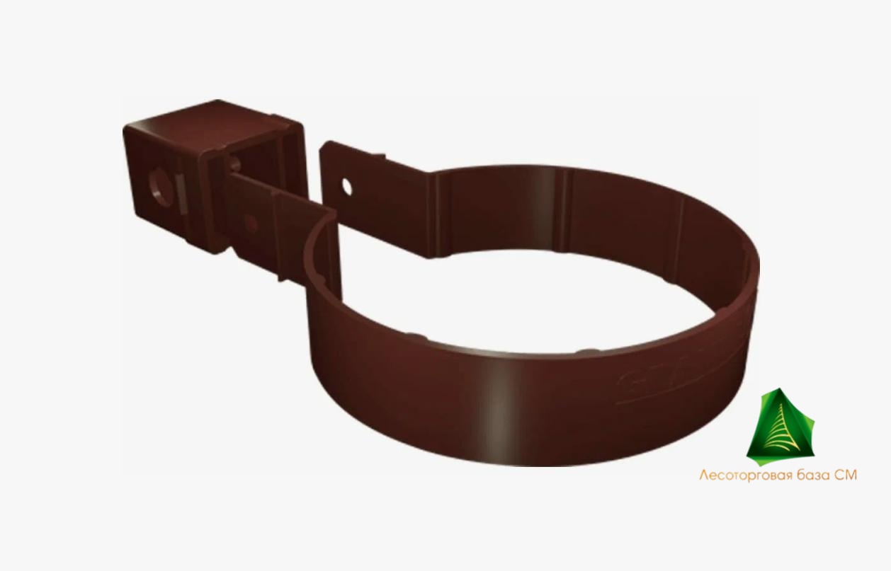 Хомут трубы Kliker ПВХ Premium коричневый Grand Line
