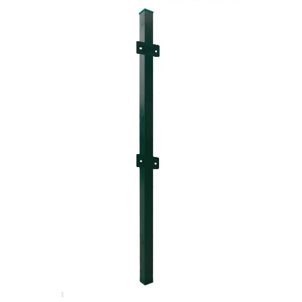 Столб заборный с планками d=40, 2,3м грунт зеленый